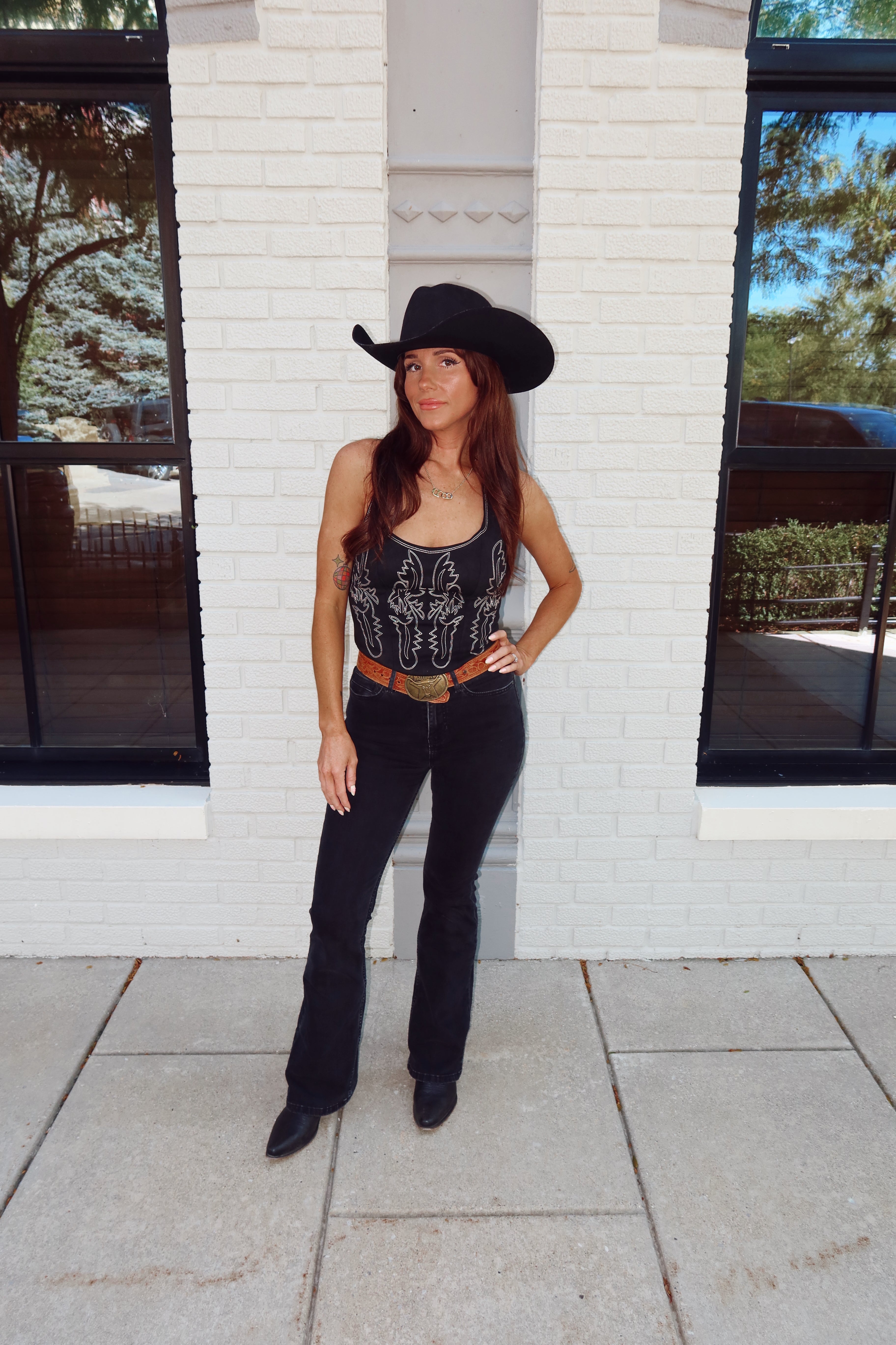 Born Wild Western Suede Halter Top