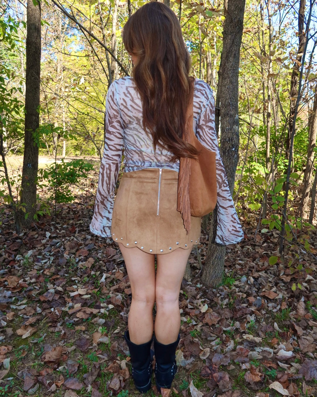 Buckskin Suede Mini Skirt