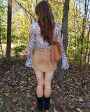 Buckskin Suede Mini Skirt