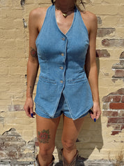 Blue Jean Baby Romper
