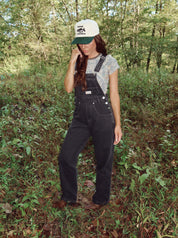 Black Denim Overalls