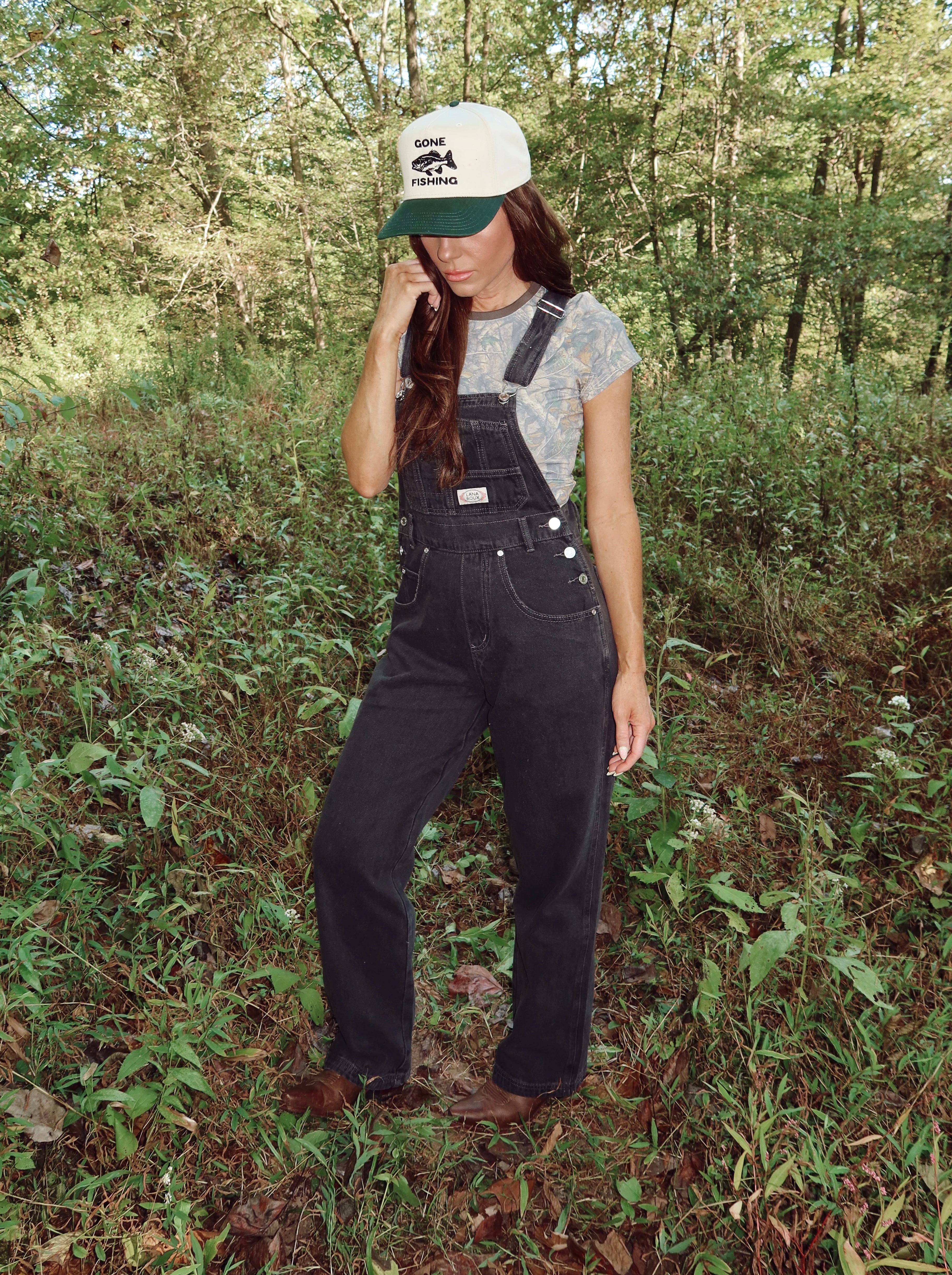 Black Denim Overalls