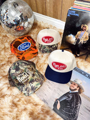 Retro Trucker Hat Camo Orange