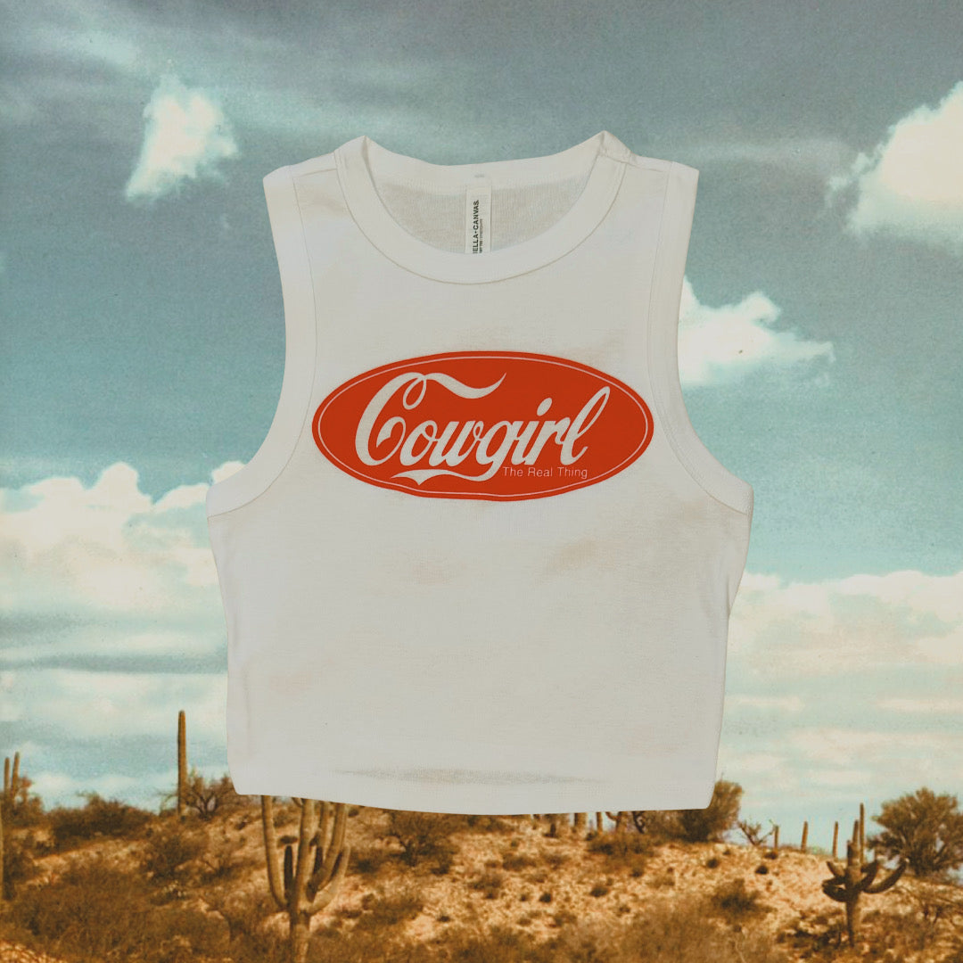 Cowgirl The Real Thing Cropped Tank