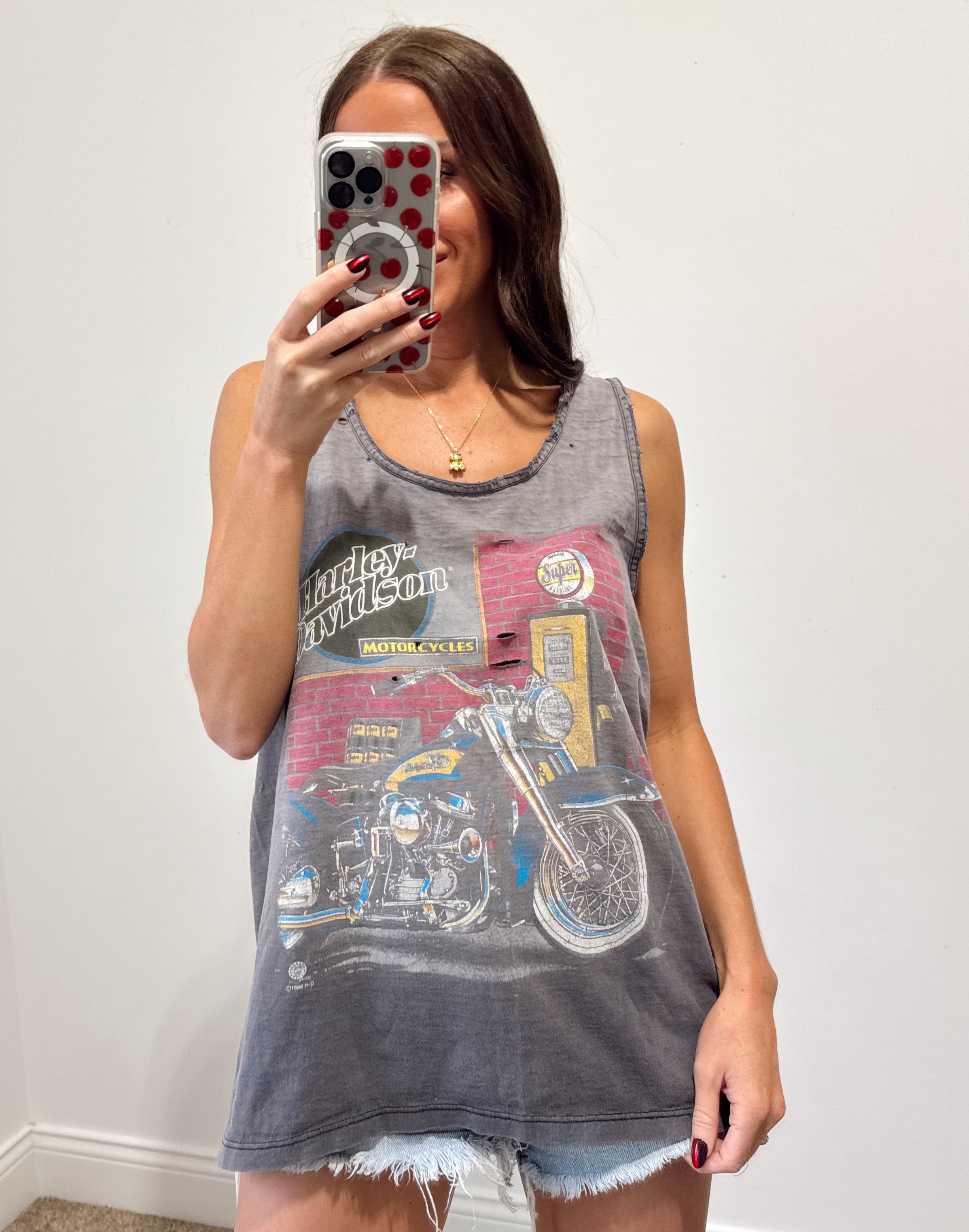 Vintage 90s Harley Davidson Motorcycle Tank
