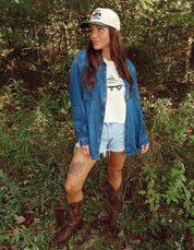 Western Denim Shacket