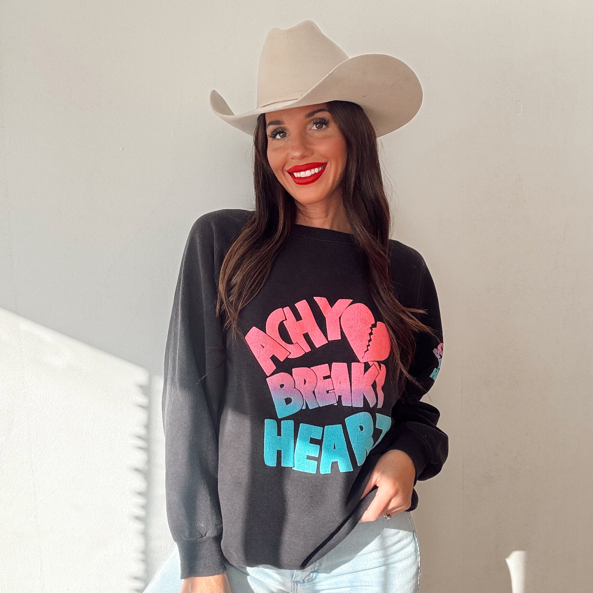 Vintage 90s Achy Breaky Heart Crewneck Sweatshirt