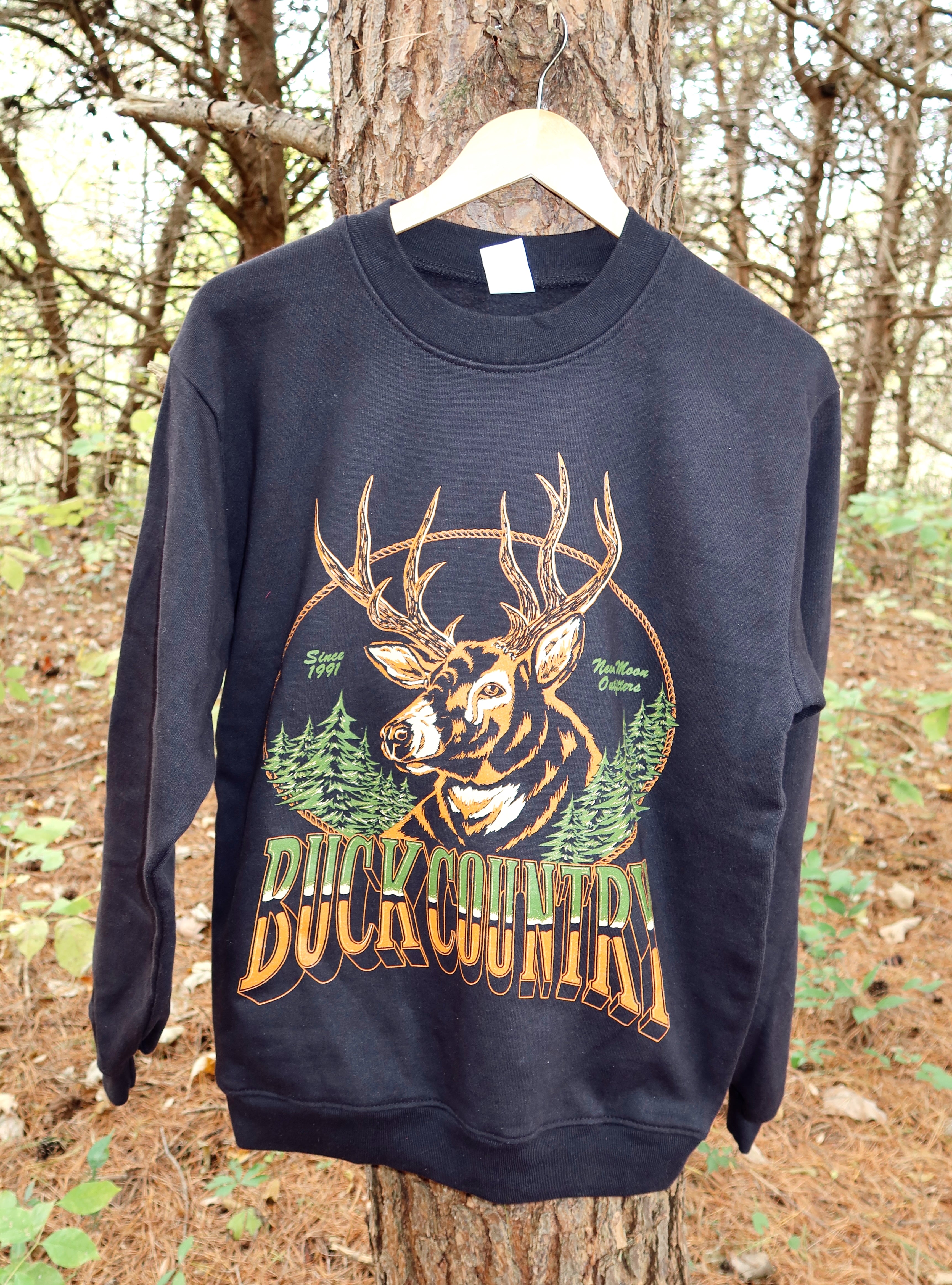 Retro Buck Country Crewneck Sweatshirt