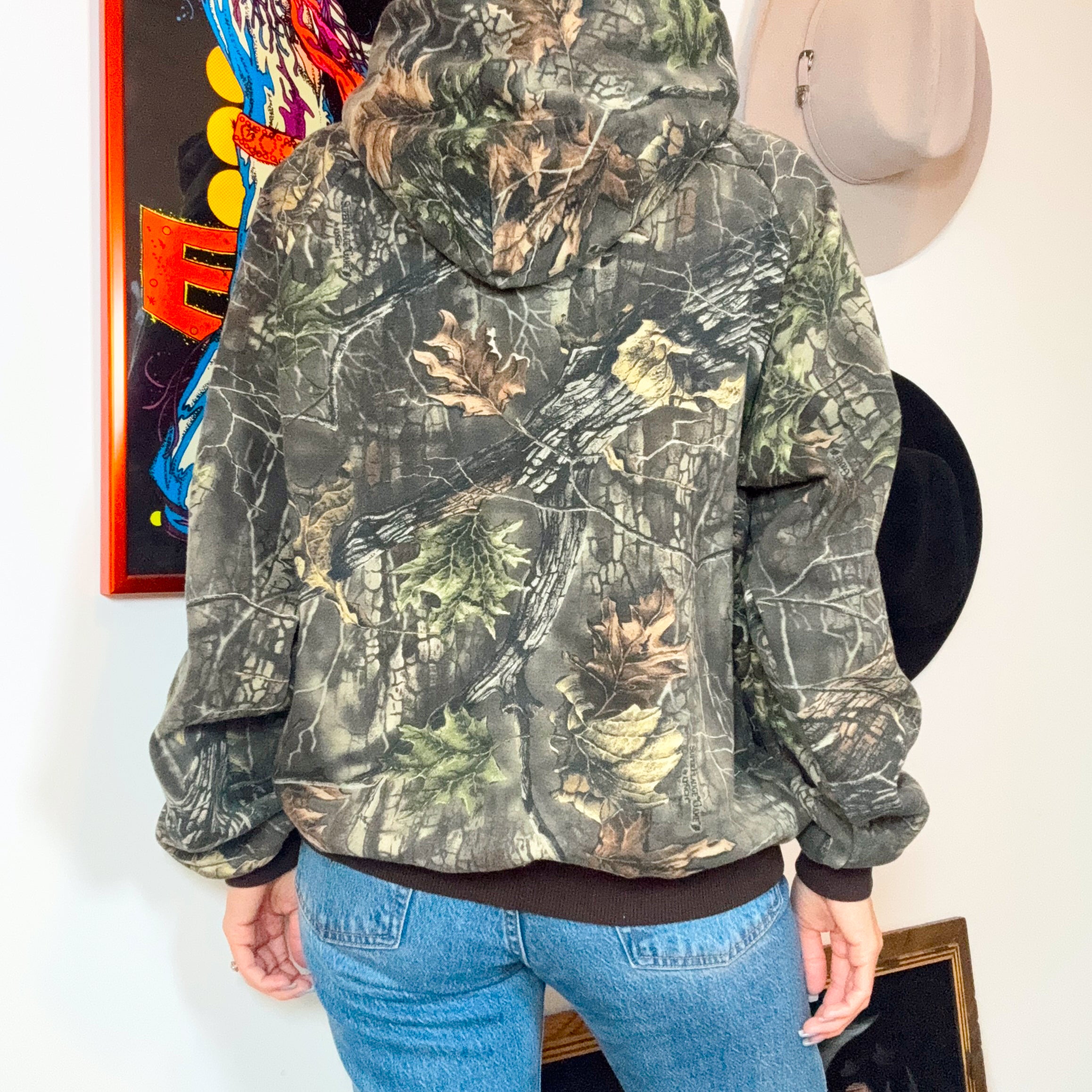 Vintage 80s Camo Tree Hoodie