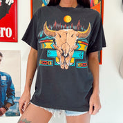 Vintage 90s Southwestern Bull Skull Tee