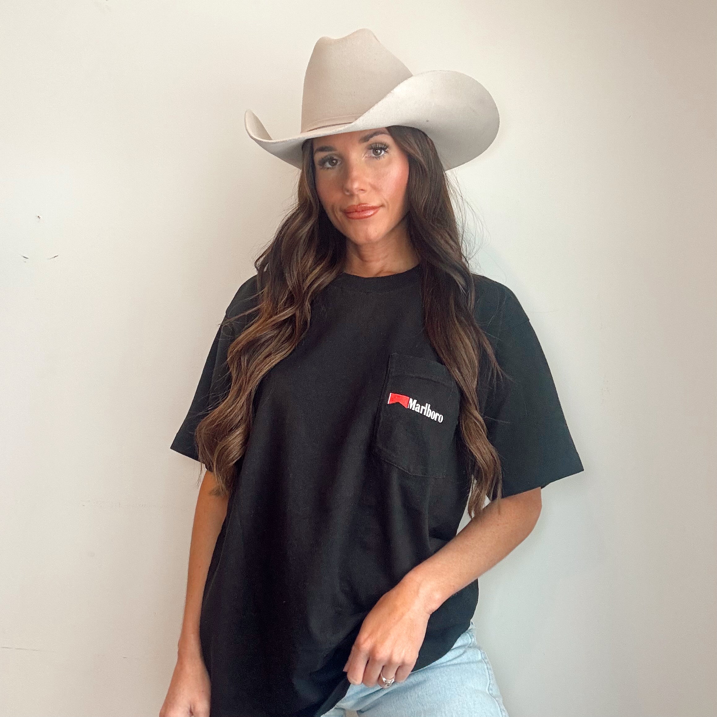 Vintage 90s Marlboro Cowboy Pocket Tee