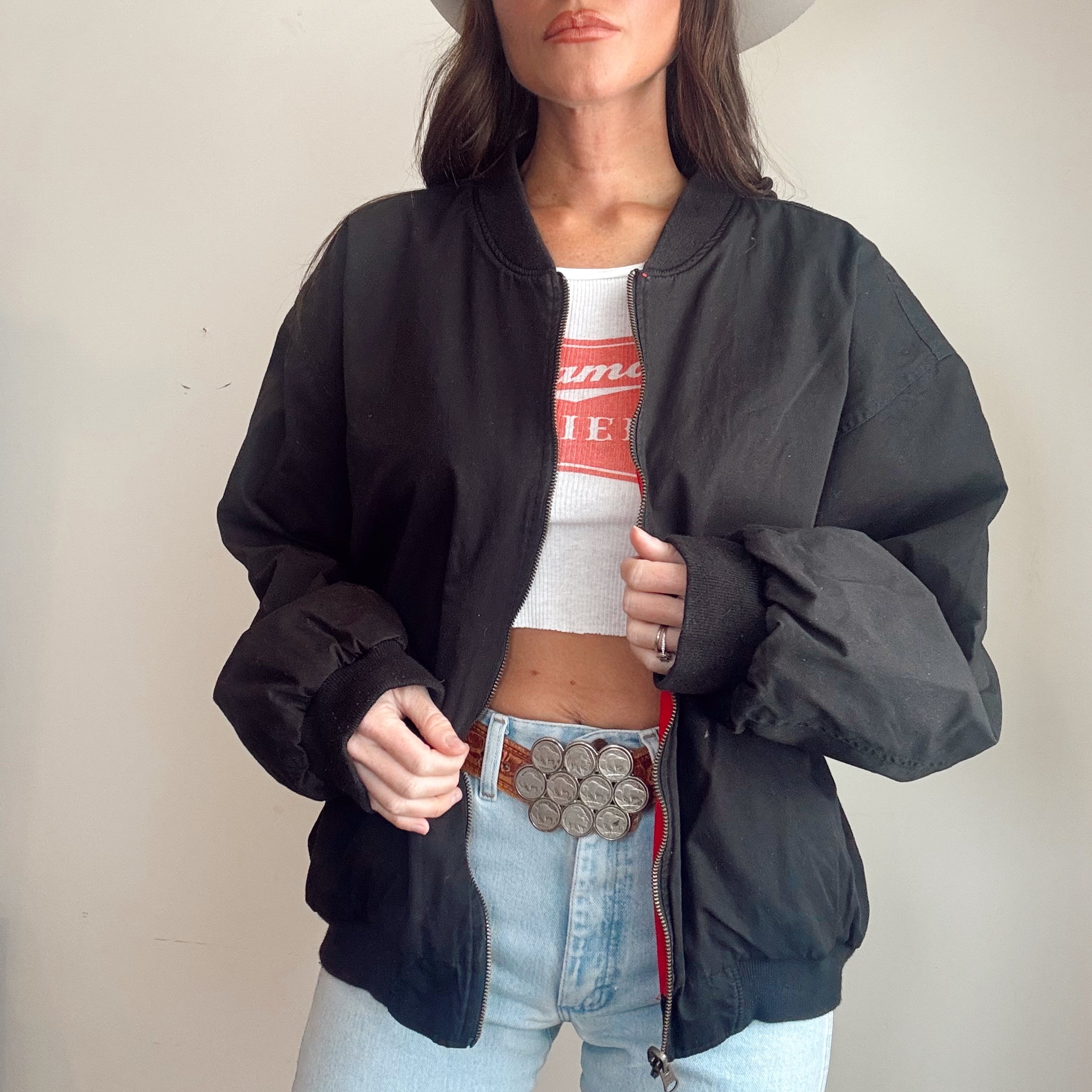 Vintage 90s Marlboro Reversible Bomber Jacket