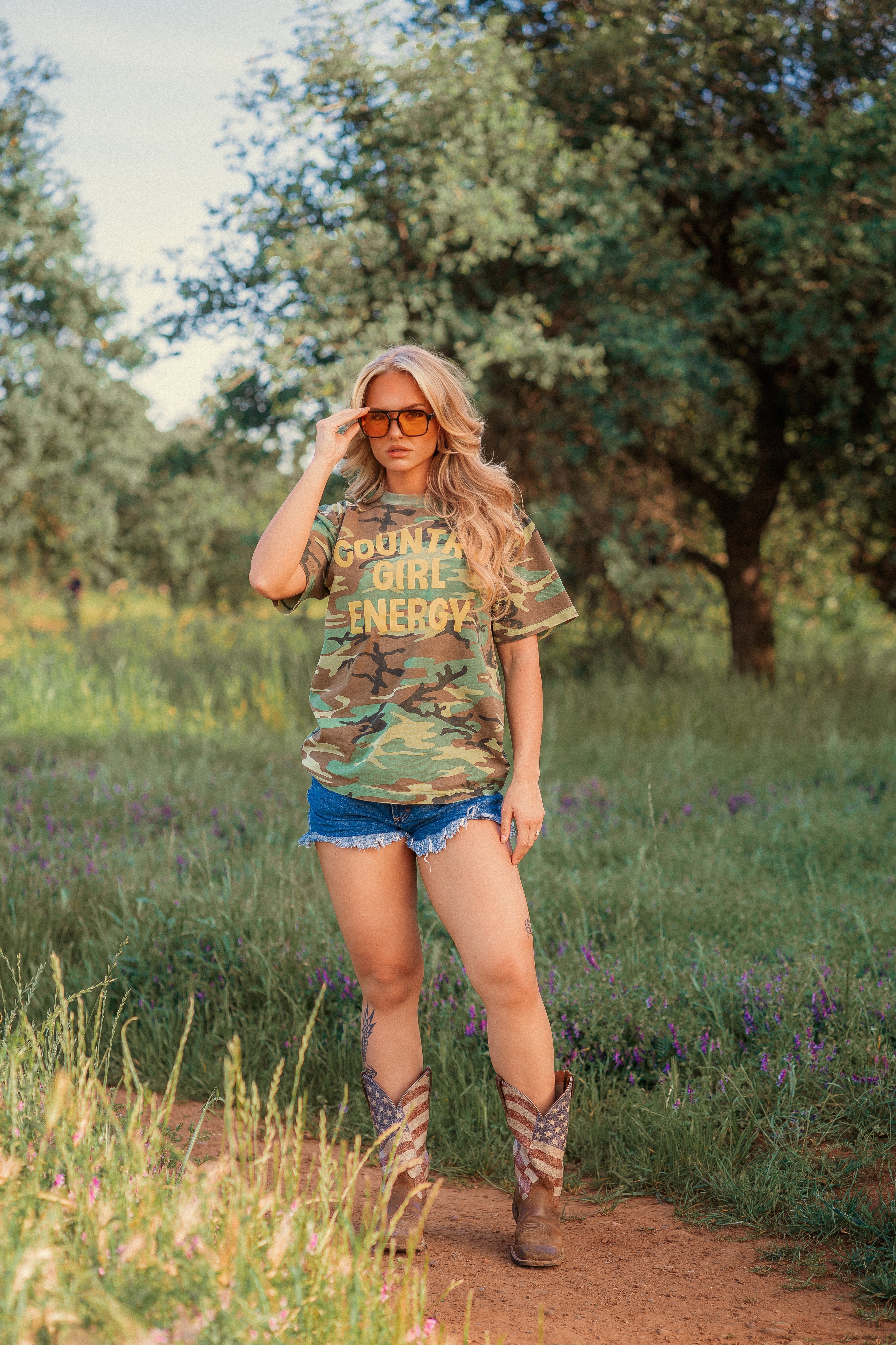 Country Girl Energy Camo Tee