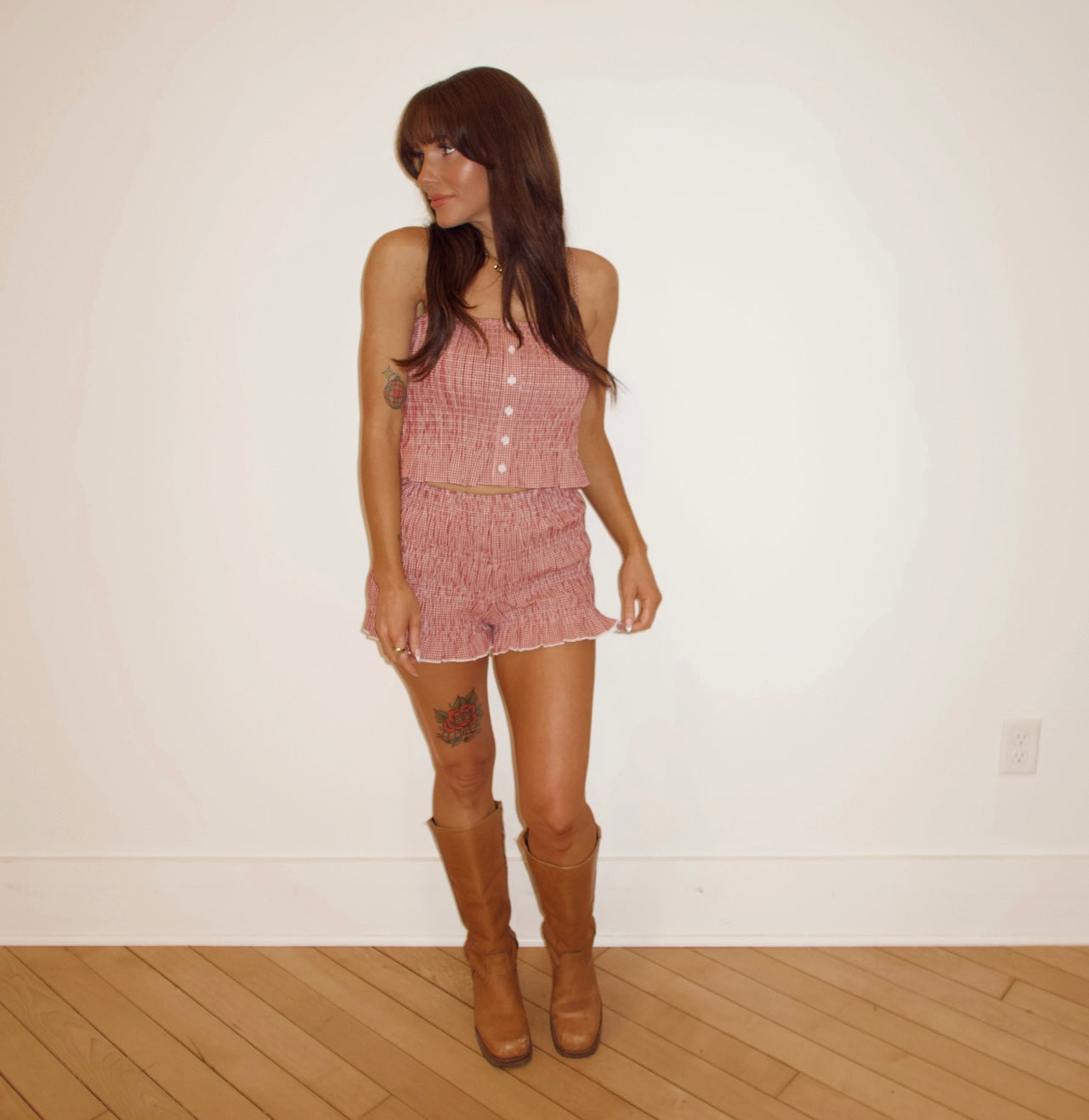 Cherry Pie Gingham Top