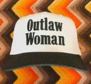 Outlaw Woman Embroidered Canvas Snapback Hat