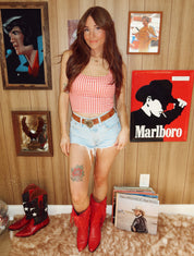 Sweet Cherry Gingham Top