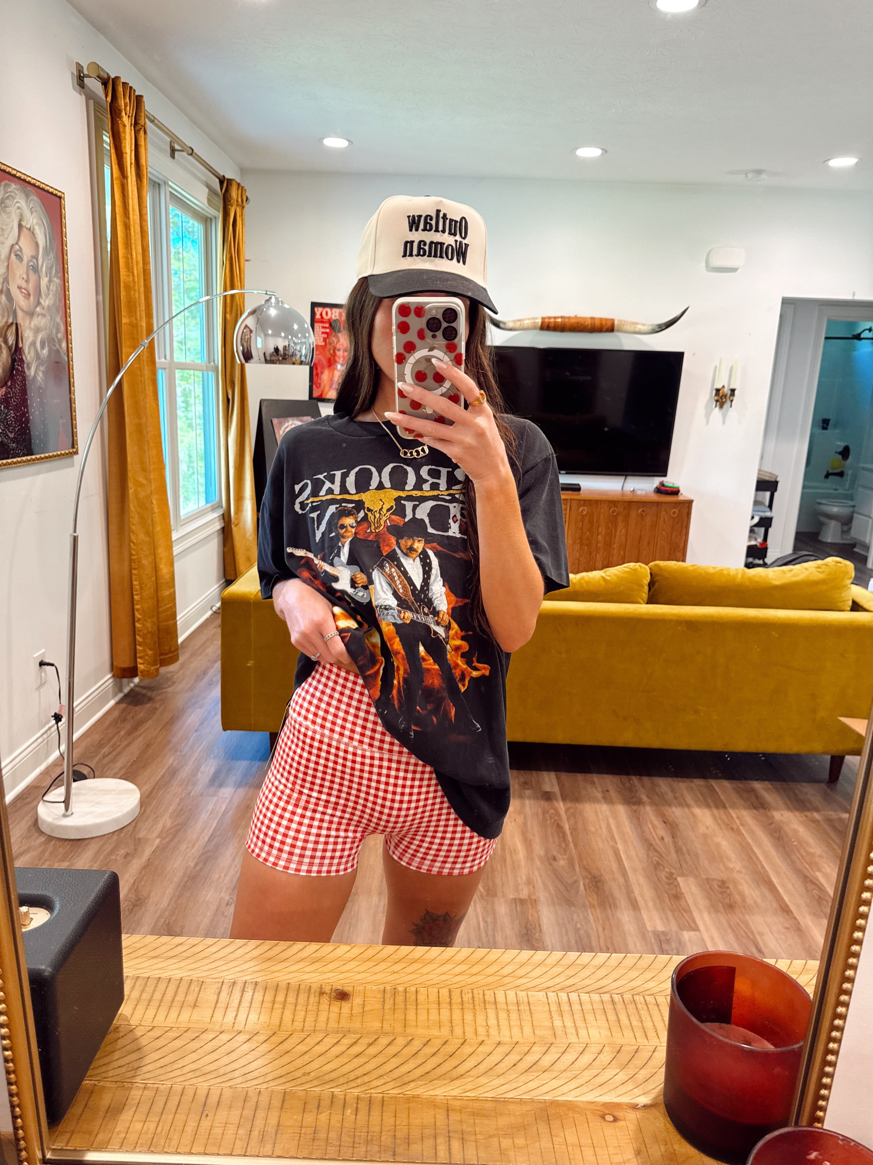 Lil Miss Gingham Biker Shorts