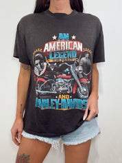 Vintage 80s Harley Davidson Elvis Presley Tee