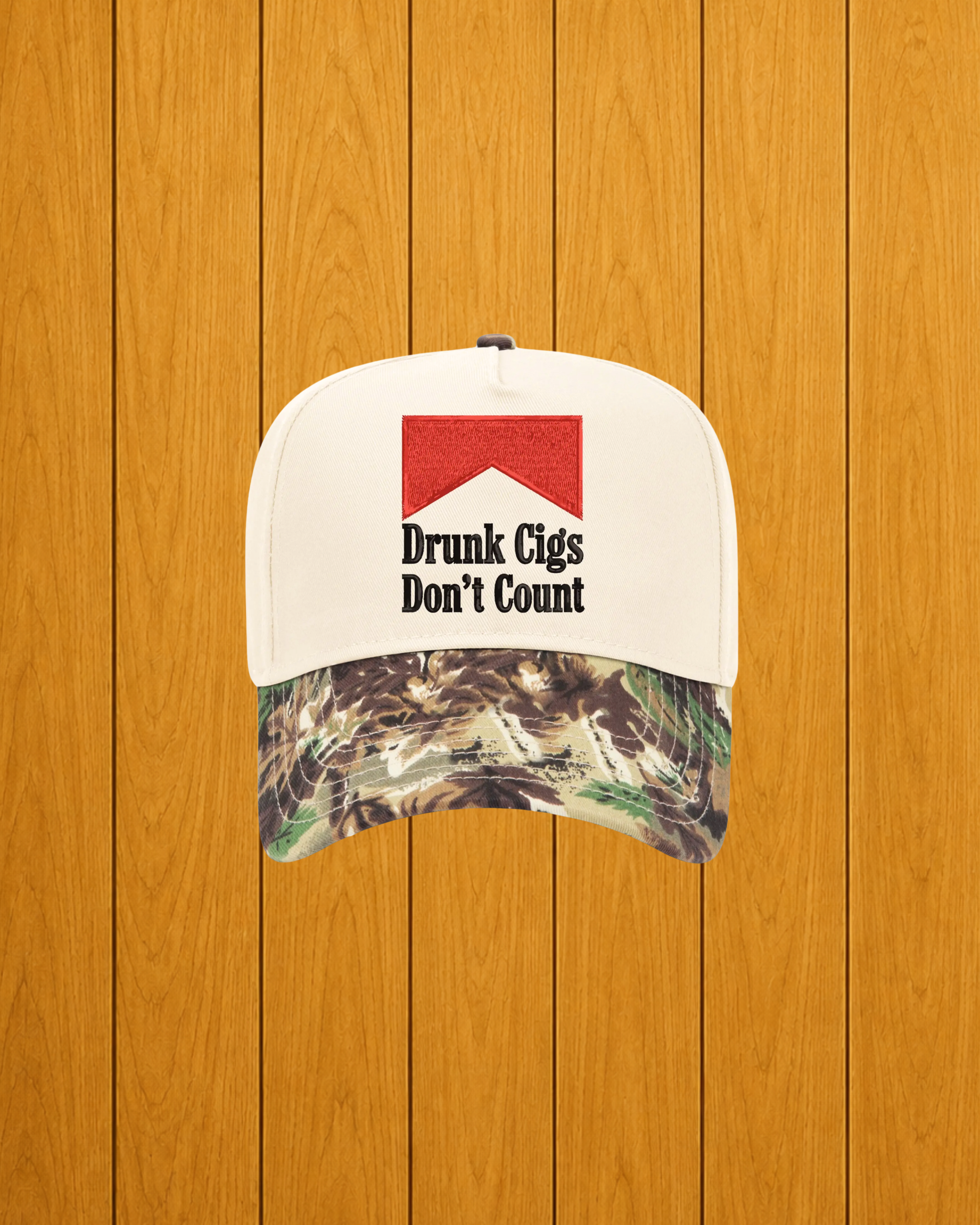 Drunk Cigs Don't Count Camo Trucker Hat