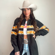 Vintage 90s Western Flame Pearl Snap