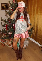 Country Christmas Trucker Hat Red Gingham