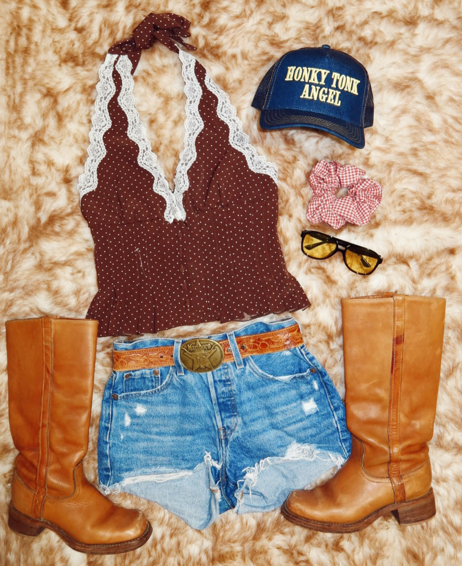 Honky Tonk Angel Denim Trucker