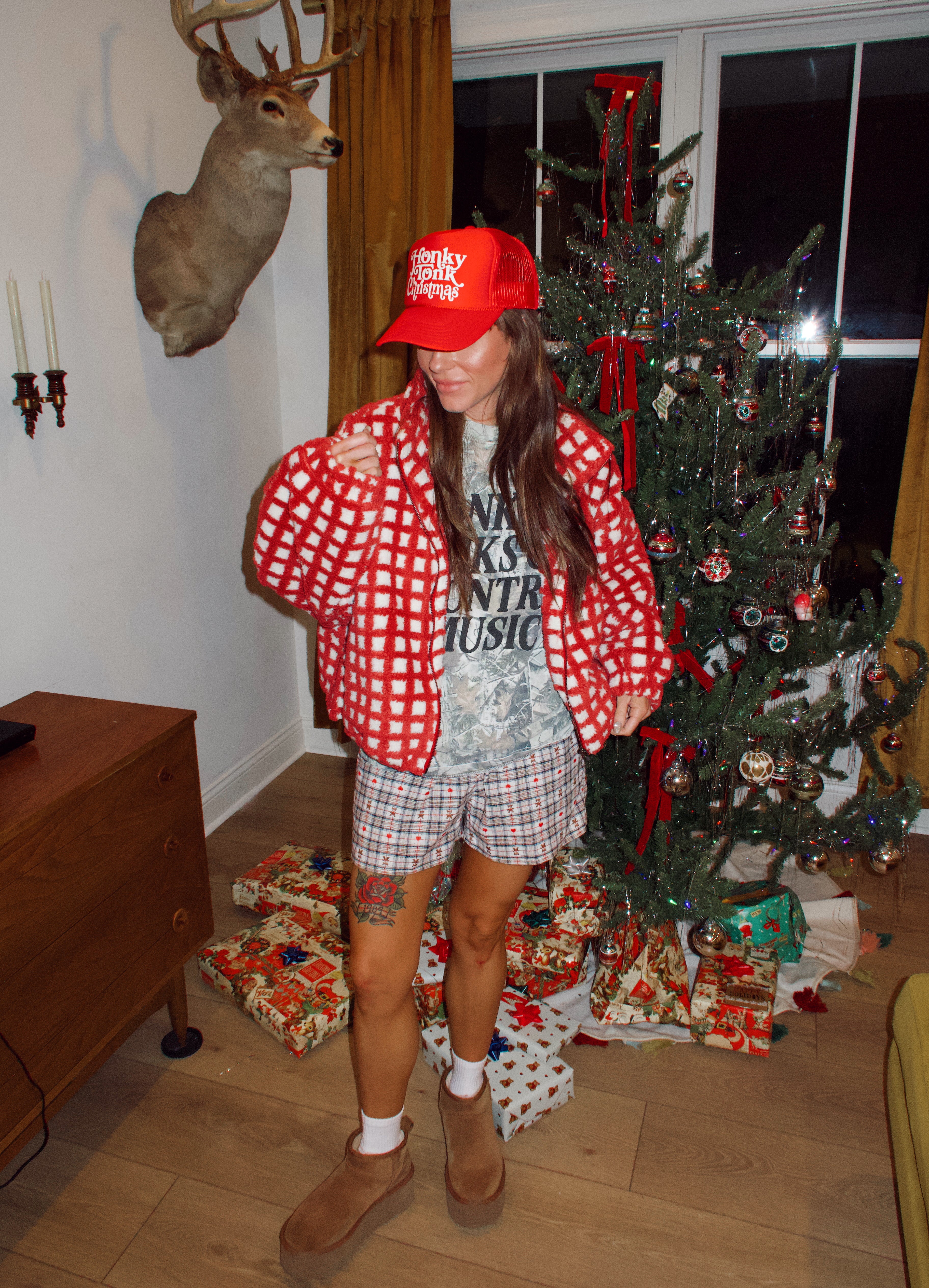 Honky Tonk Christmas Sherpa Jacket