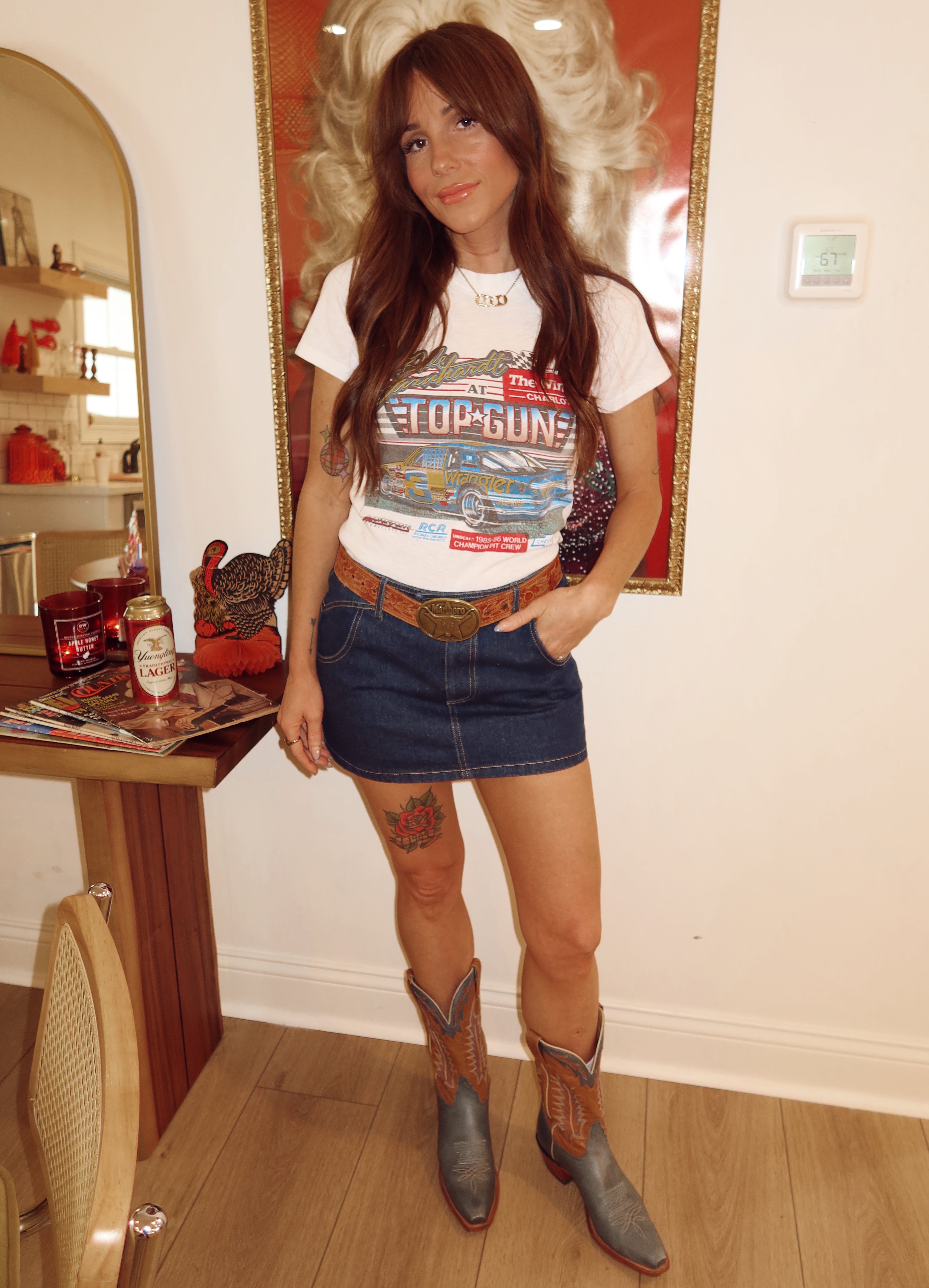 The High Life Denim Mini Skirt