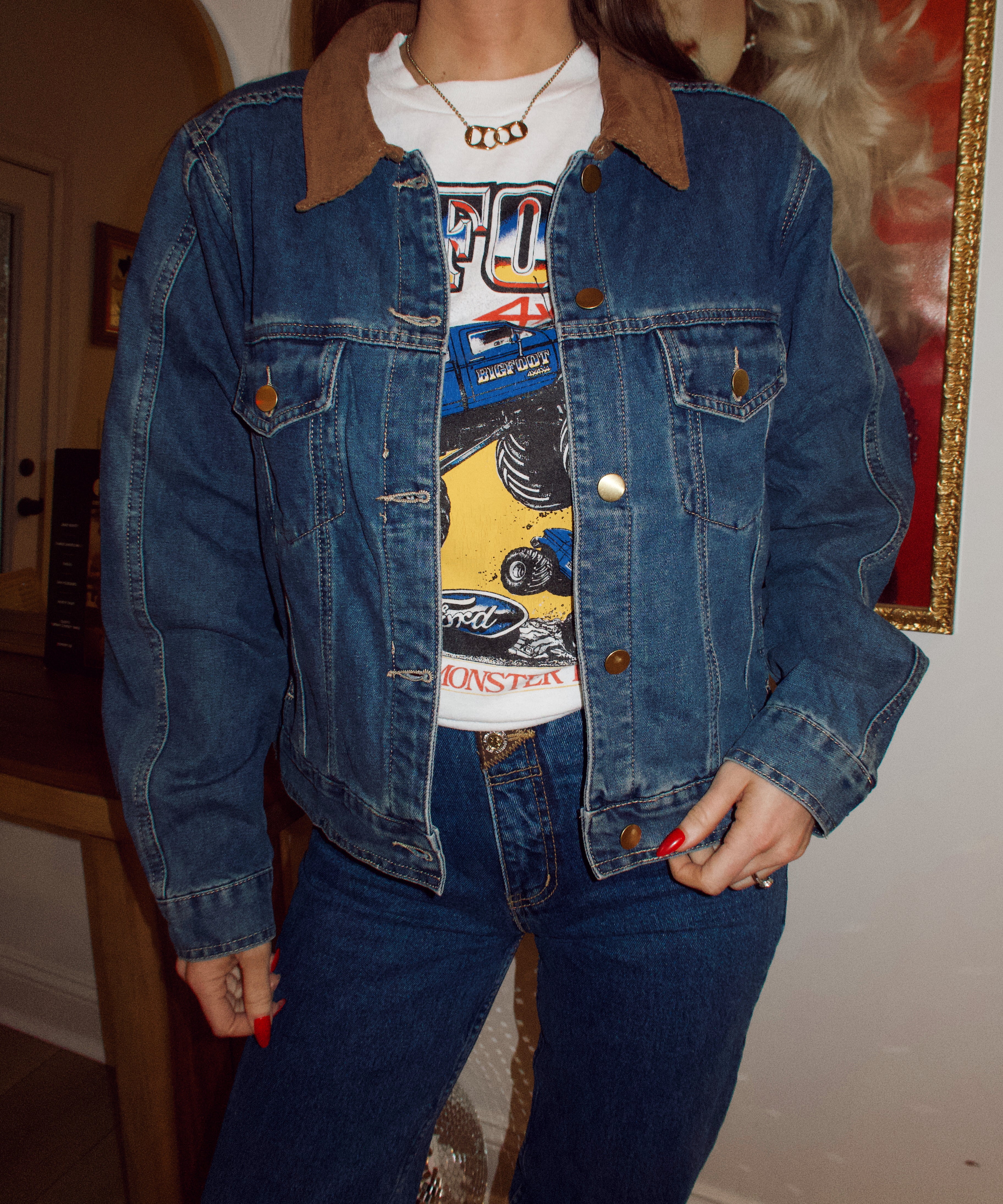 Retro Denim Trucker Jacket