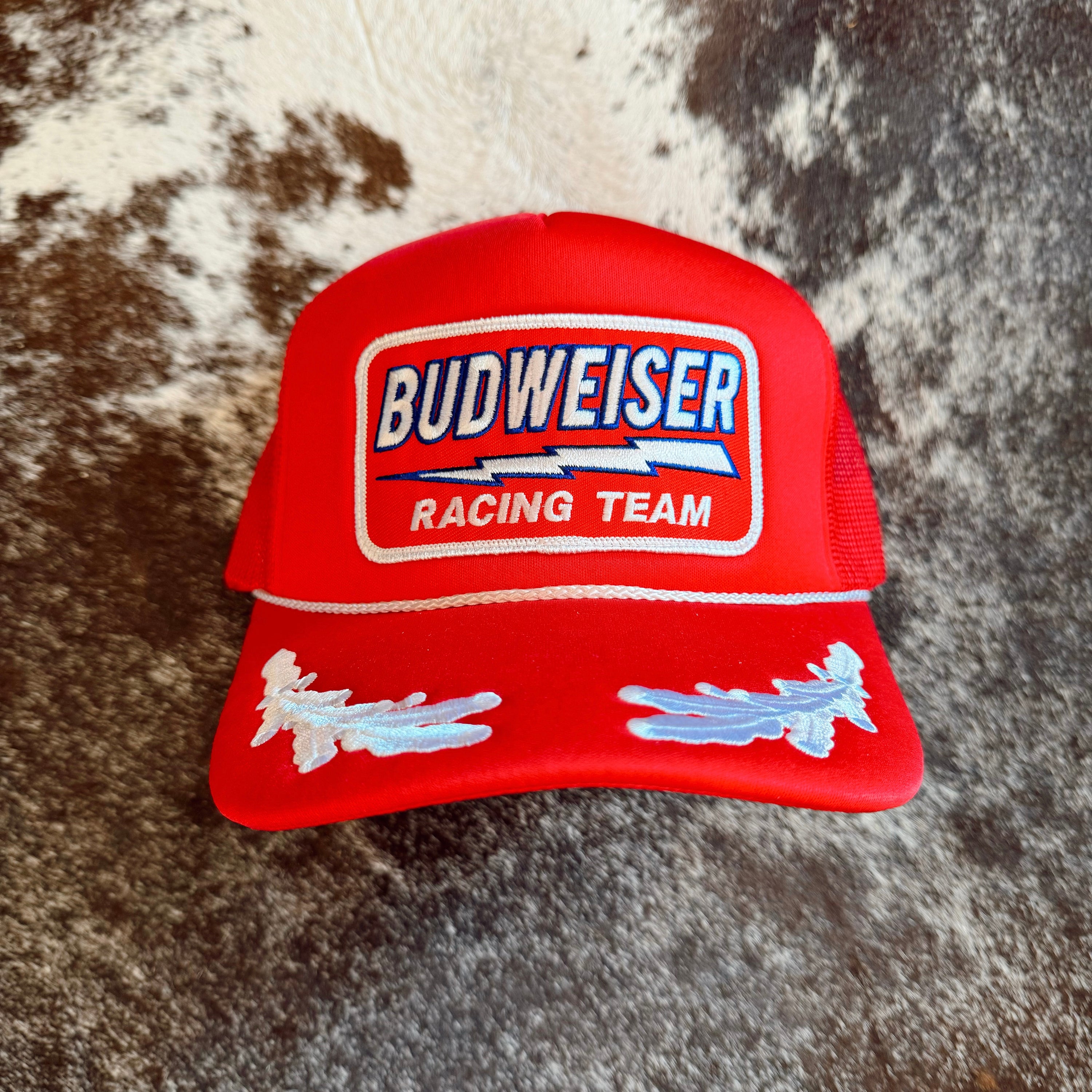 Retro Budweiser Racing Team Trucker