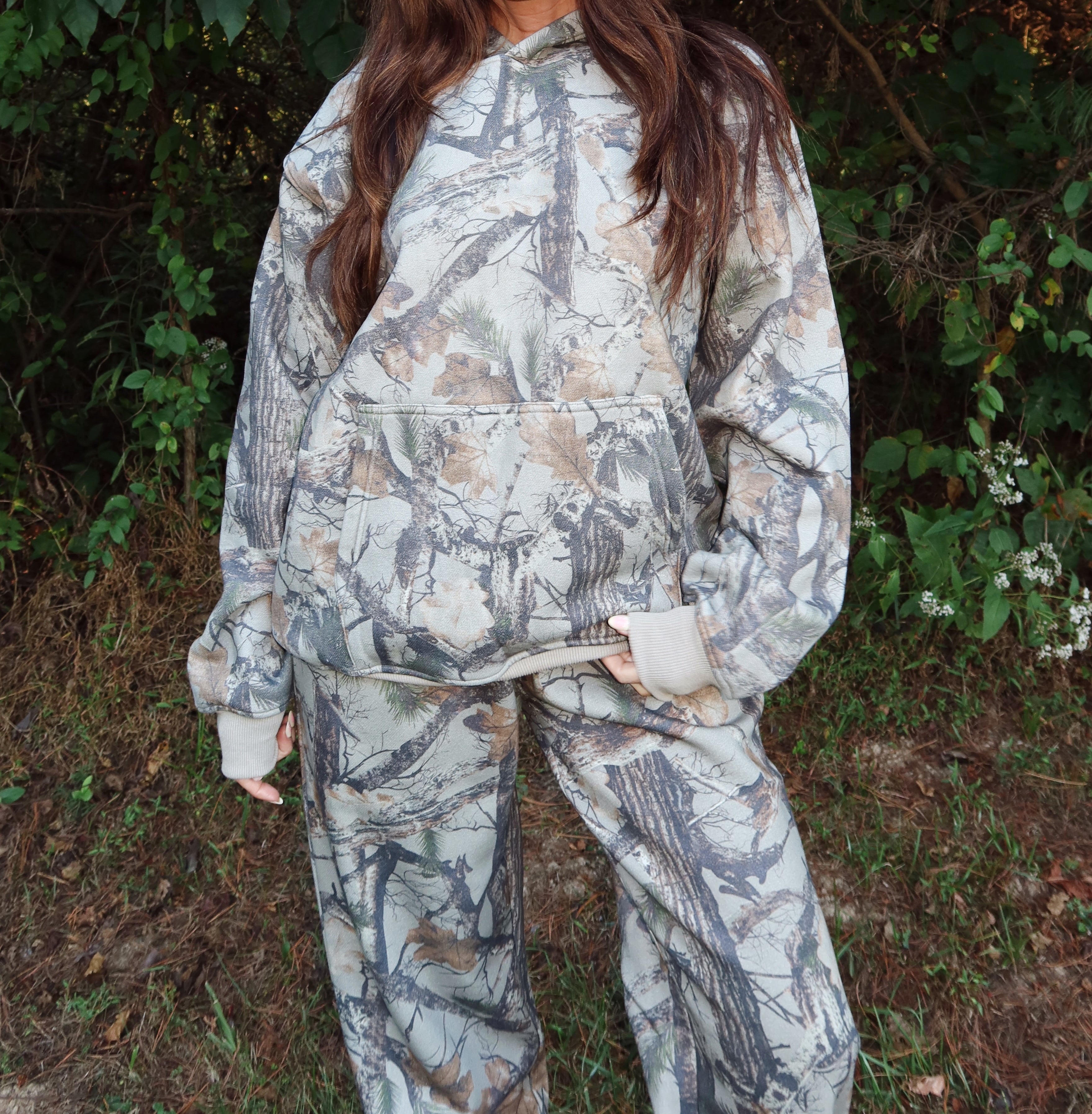 Woodland Camo Hoodie Sweatshirt