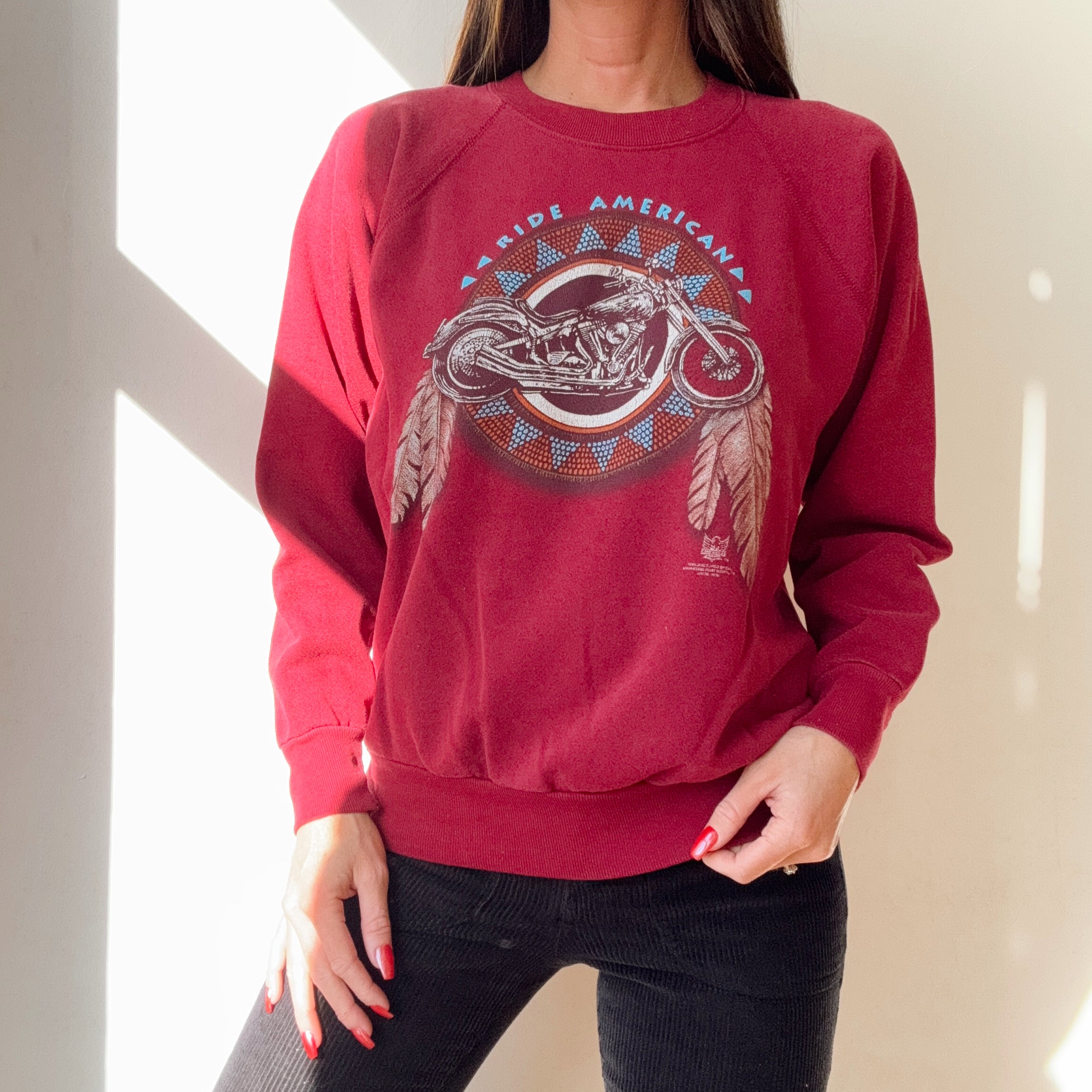 Vintage 90s Ride American Biker Sweatshirt