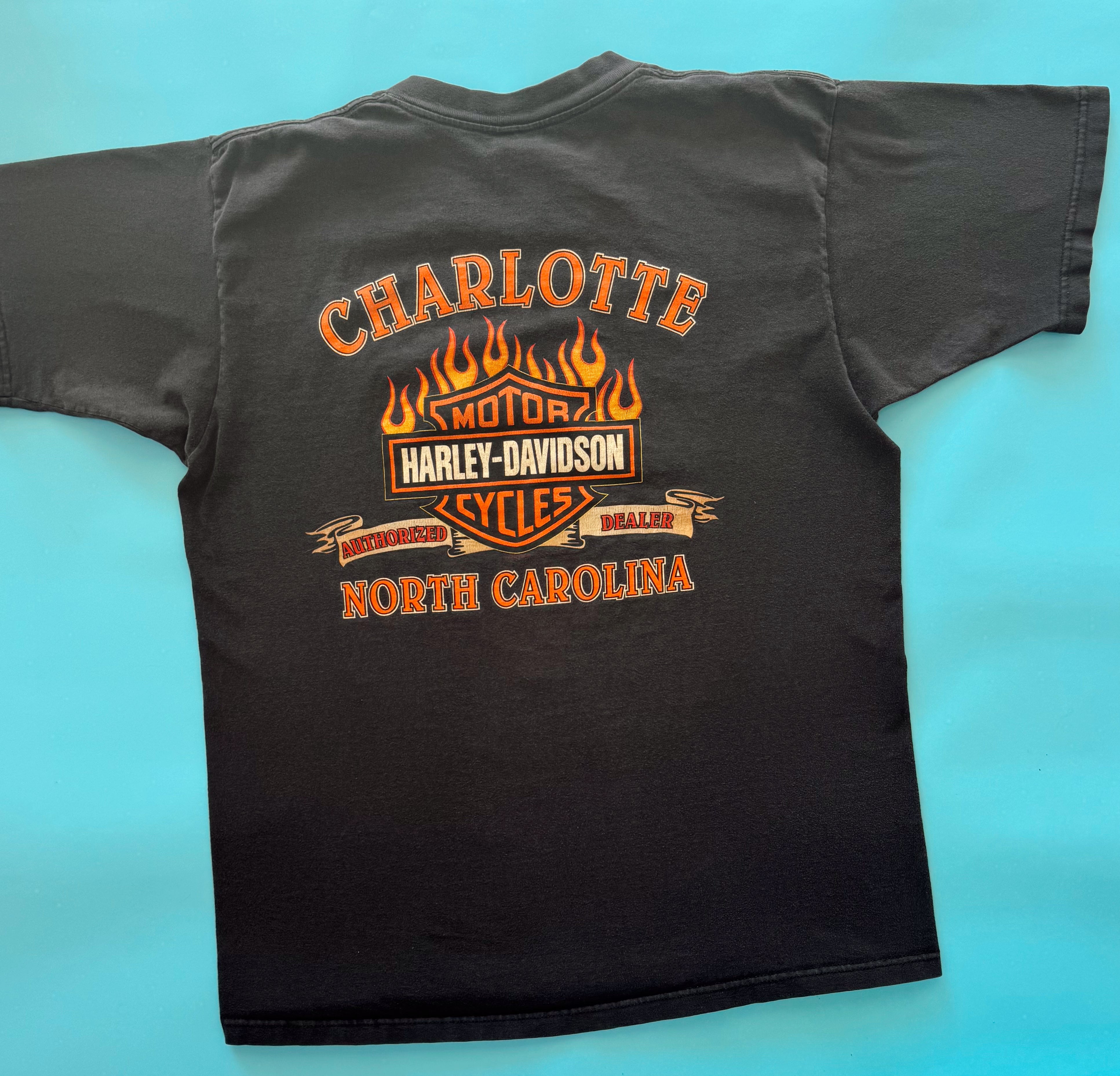 Vintage Harley Davidson Flame Engine Tee