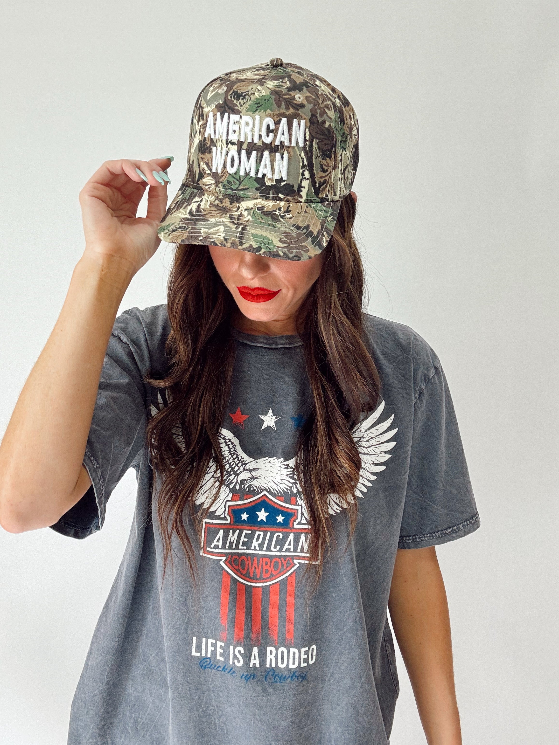 American Woman Camo Trucker Hat