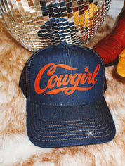 Cowgirl Denim Trucker Hat