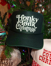 Honky Tonk Christmas Trucker Hat Spruce