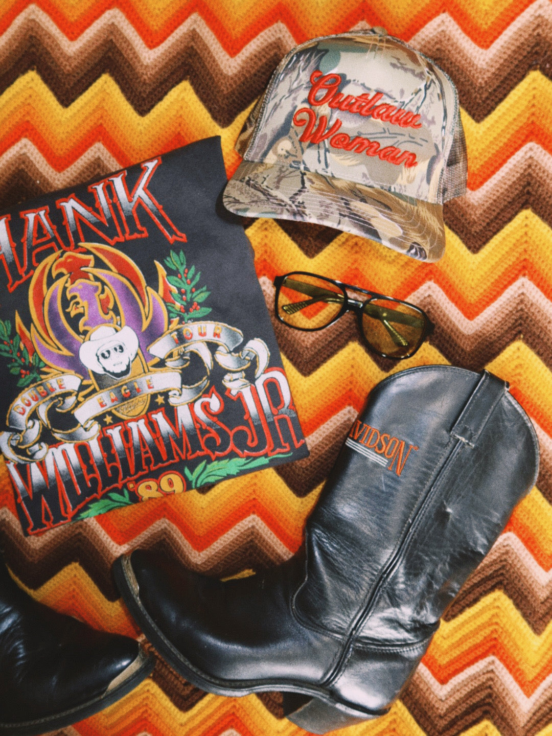 Outlaw Woman Camo Trucker Hat