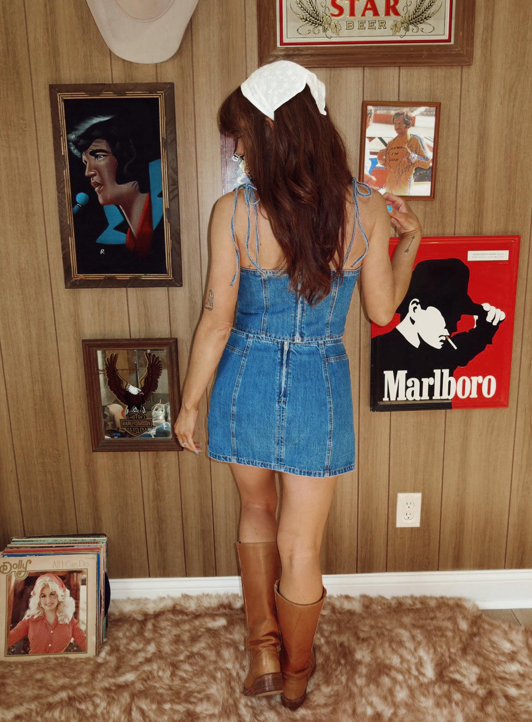 Country Charm Denim Skirt