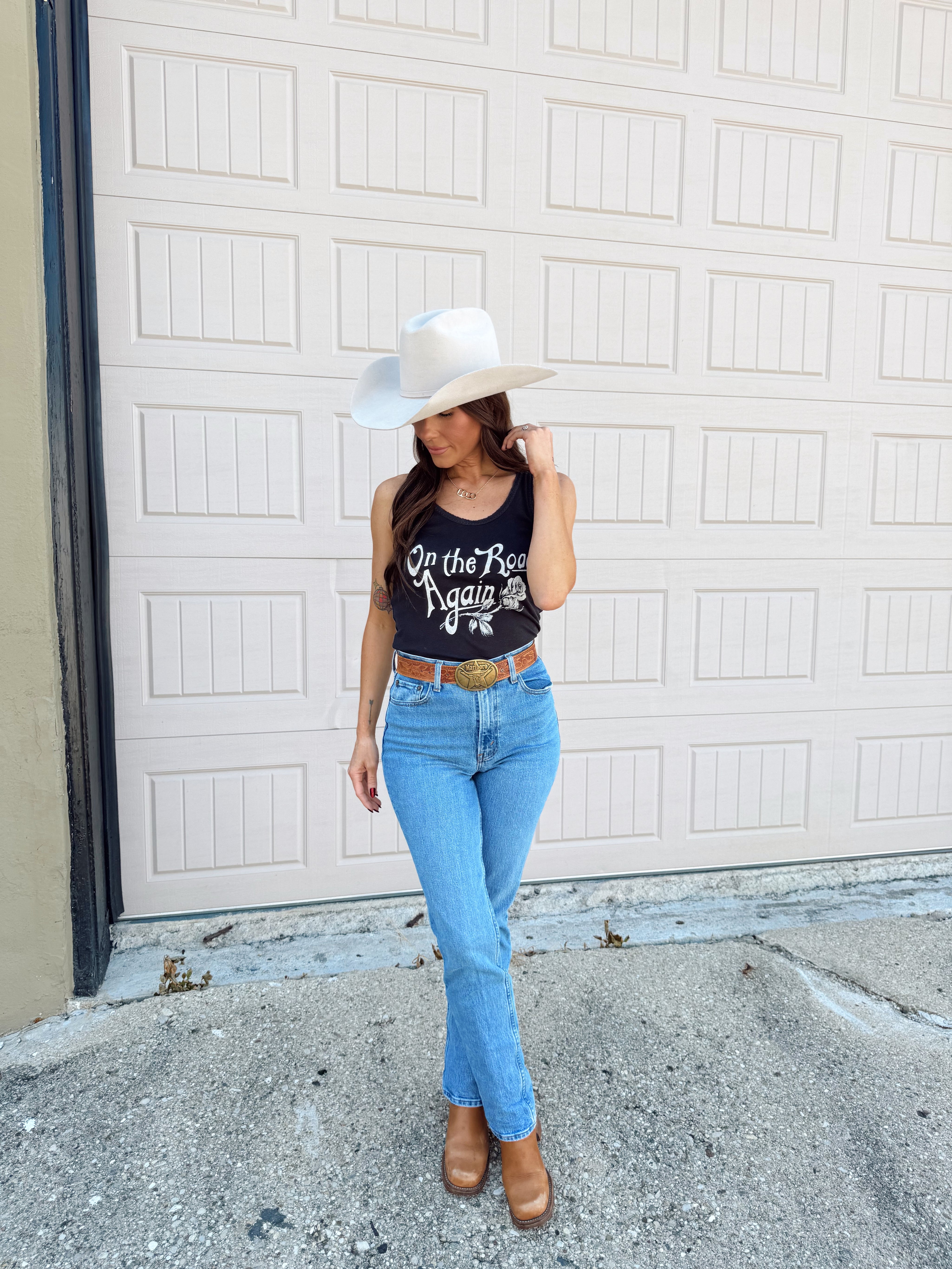 On The Road Again Lace Tank