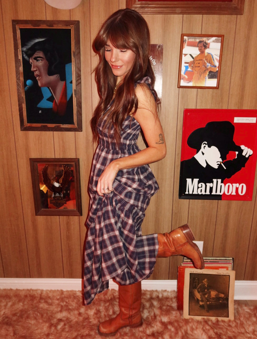 Front Porch Plaid Dress