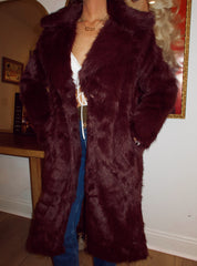 Faux Fur Chocolate Coat