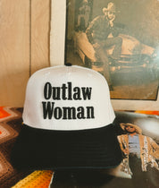 Outlaw Woman Embroidered Canvas Snapback Hat