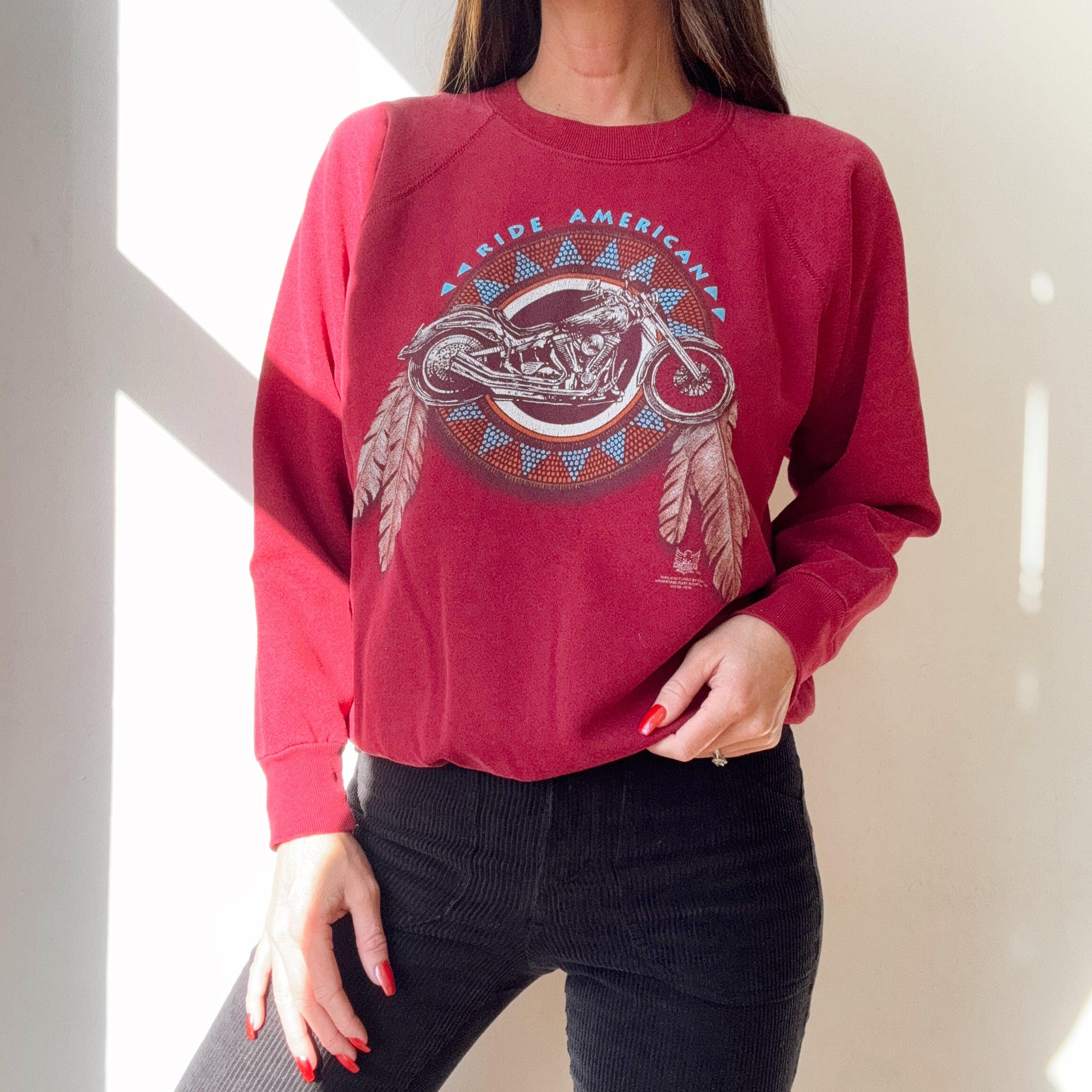 Vintage 90s Ride American Biker Sweatshirt