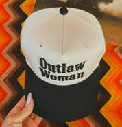 Outlaw Woman Embroidered Canvas Snapback Hat