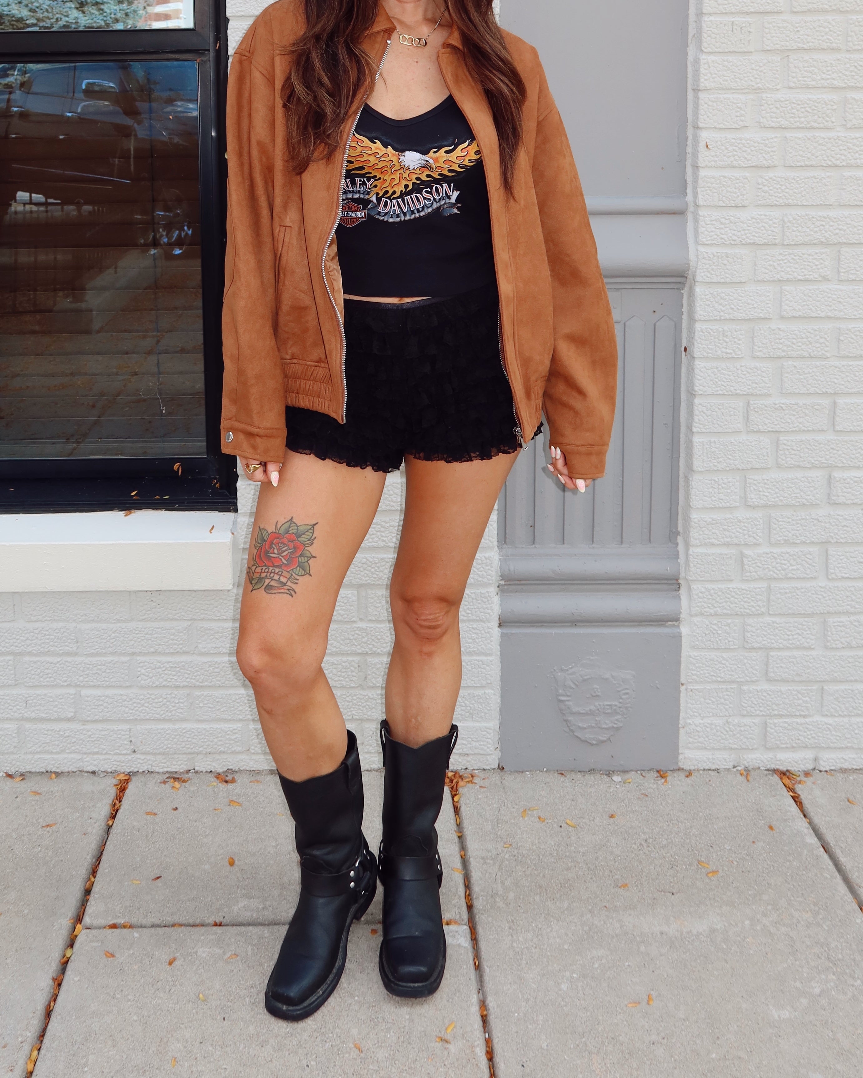 Canyon Dust Bomber Suede Jacket