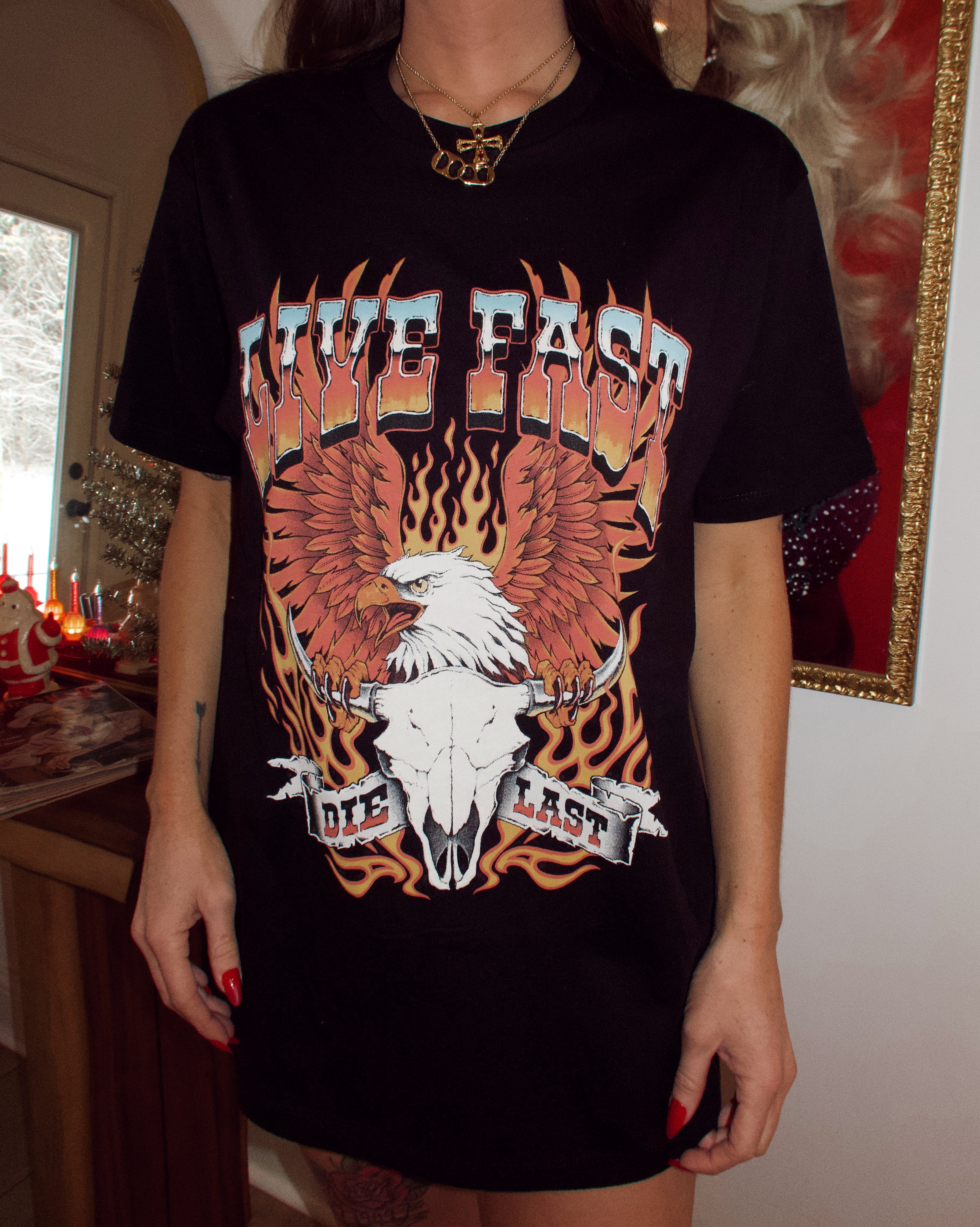 Retro Eagle Biker Tee