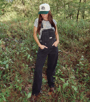 Black Denim Overalls