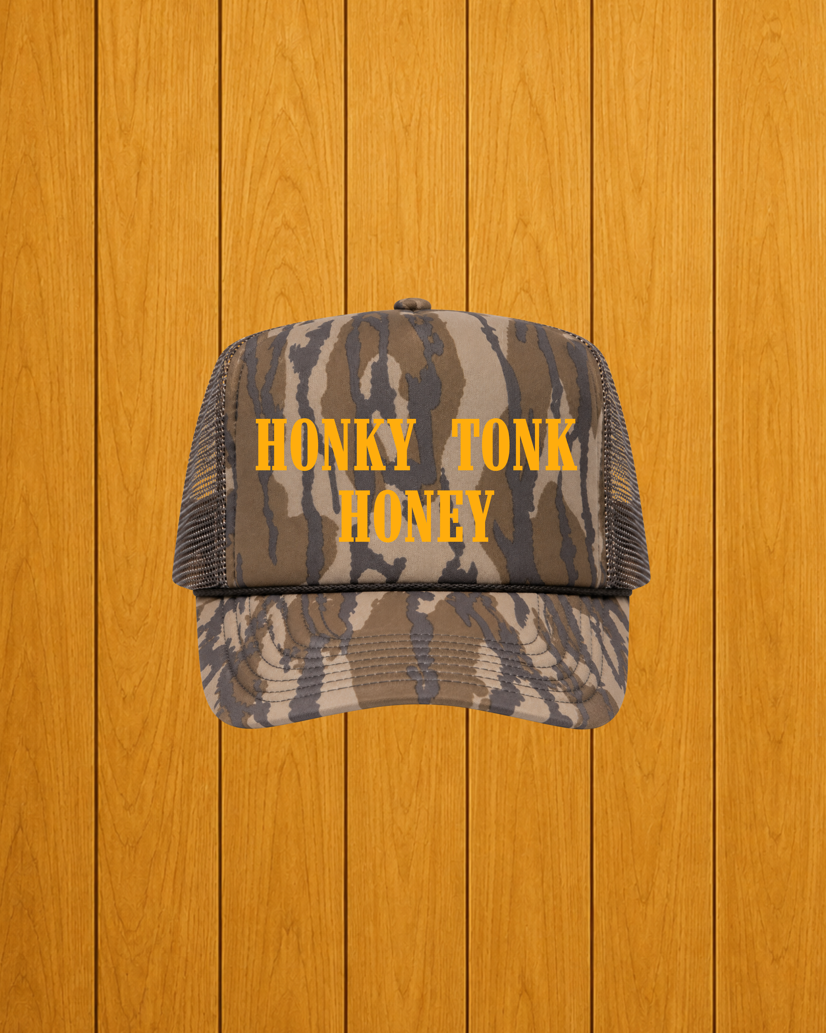 Honky Tonk Honey Camo Trucker Hat
