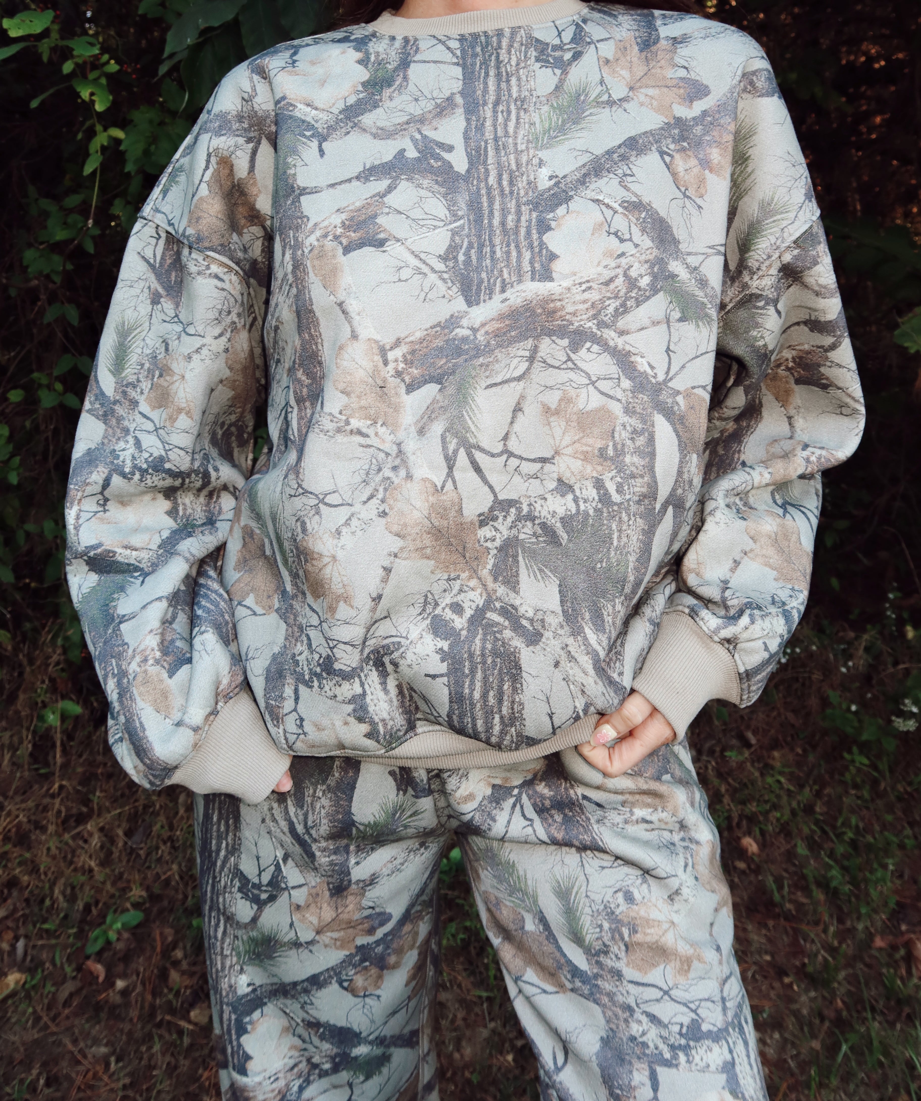 Woodland Camo Crewneck Sweatshirt