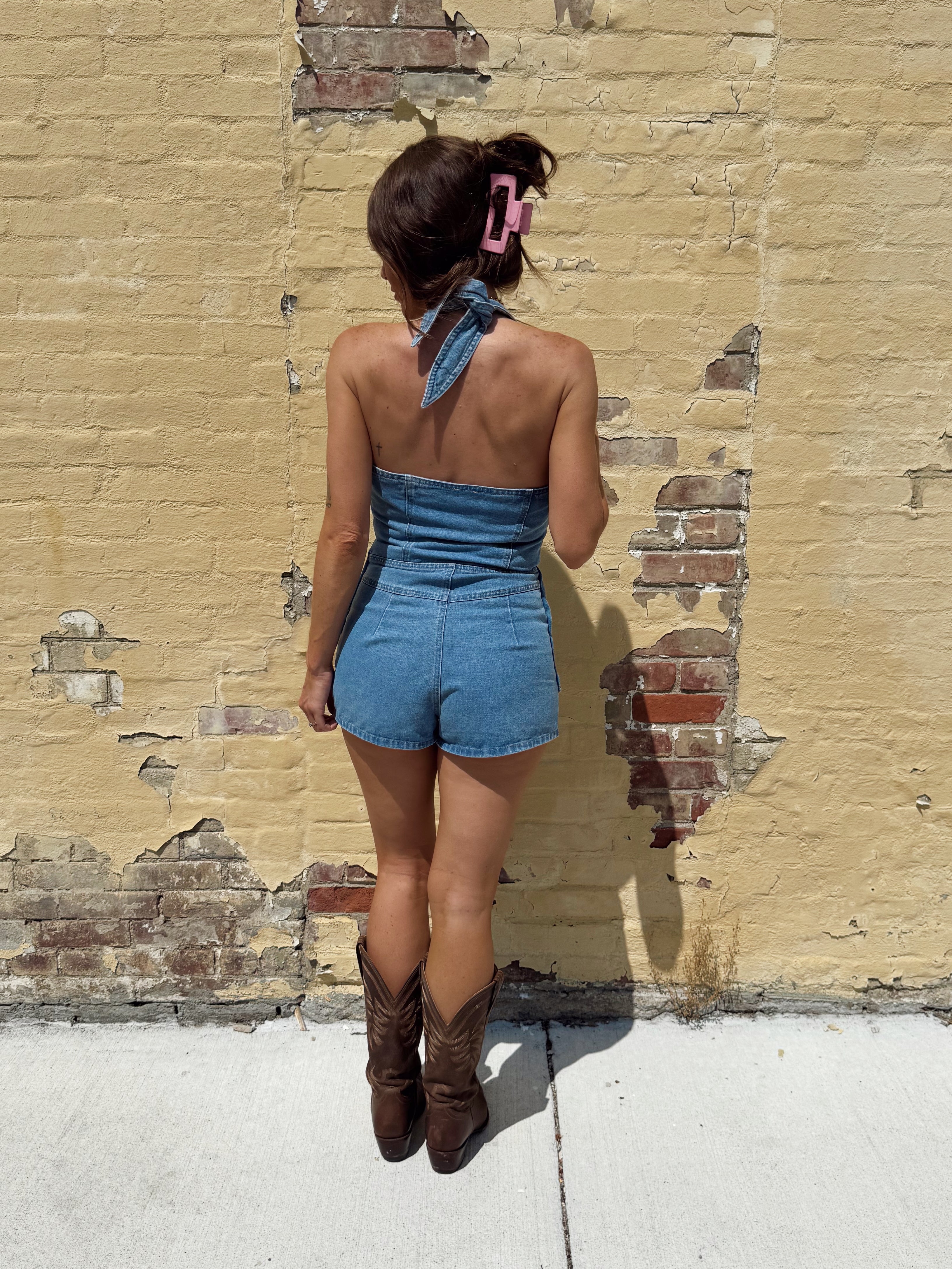 Blue Jean Baby Romper